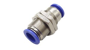 Fitting, POM Sleeve, Air / Vacuum, Brass, 35mm, Ø8 mm, Push-In Connector