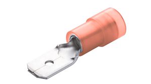 Spade Connector, Partially Insulated, 4.8mm, 0.34 ... 1.5mm², Plug, Pack of 100 pieces