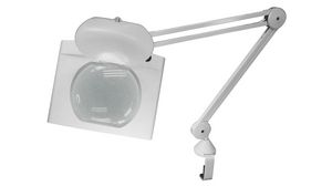 LED Magnifying Glass Lamp with Table Clamp, 190 x 160mm, 1.75x, 17.5W, UK Type G (BS1363) Plug