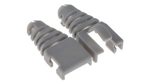 Strain Relief Boot, Grey, RJ45, Pack of 10 pieces