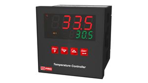 Temperaturregulator, 1SSR 2DO, Panelmontering, RTD / Termoelement, Pt100, PÅ/AV / PID / PD / PI / P, 240V