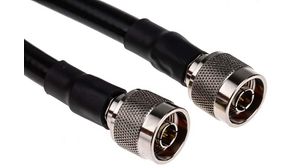 RF Cable Assembly, N Male Straight - N Male Straight, 5m, Black