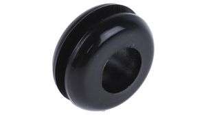 Cable Grommet, 6.4mm, Black