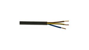 Mains Cable 3x 1.5mm² Copper Unshielded 500V 100m Black