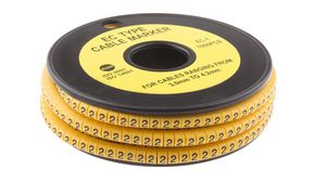 Slide-On Pre-Printed '2' Cable Marker 4mm Reel of 1000 pieces