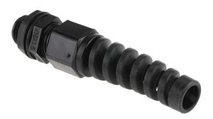 Cable Gland, 5 ... 10mm, M16, Polyamide 6.6, Black