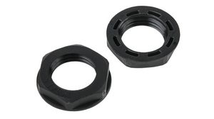 Cable Gland Locknut M16 Black Pack of 25 pieces