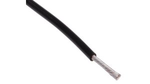 Stranded Wire PTFE 0.34mm² Silver-Plated Copper Black 100m