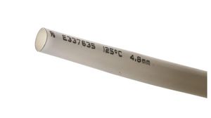 Heat-Shrink Tubing 2:1, 2.4 ... 4.8mm, White, Polyolefin, 9m