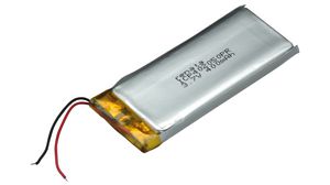 ICP Genopladelig batteripakke, Li-Po, 3.7V, 400mAh, Trådtilslutning