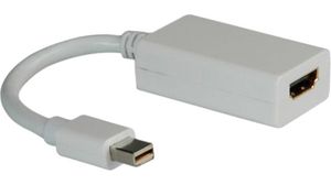 Mini DisplayPort (m) - HDMI (f) Adapter, Mini-DisplayPort-Stecker - HDMI-Buchse, 1920 x 1080, Weiss