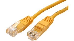 Kabel połączeniowy, Wtyczka RJ45 - Wtyczka RJ45, Cat 5e, U/UTP, 1m, Żółty