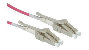 Câble en fibre optique avec conducteur compact 50/125 um OM4 Duplex LC - LC 5m