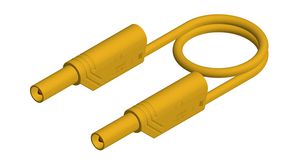 Safety Test Lead PVC 16A Nickel-Plated Brass 2m 1mm² Yellow