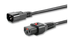 Câble pour dispositif CEI H05VV-F CEI 60320 C14 - IEC 60320 C13 2m Noir