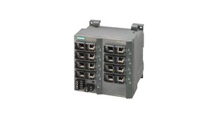 Industrial Ethernet Switch, RJ45 Ports 16, 100Mbps, Managed