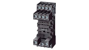 LZS 0 Pin Snap-On Rail Mount Relay Socket, for use with PT Relay