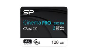 Memory Card, CFast, 128GB, 530MB/s, 330MB/s, Black