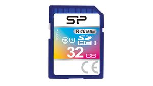 Karta pamięci, SD, 32GB, 40MB/s, 10MB/s, Niebieski
