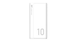 Powerbank, Li-Po, 10Ah, USB A Socket, White