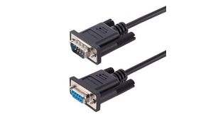 Female 9 Pin D-sub to Male 9 Pin D-sub Serial Cable, 3m PVC