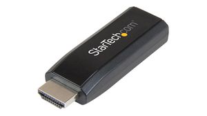 Adapter, Wtyk HDMI - Gniazdo stereo 3,5 mm / Gniazdo VGA