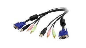 Câble adaptateur KVM VGA / USB / Audio, 1.8m