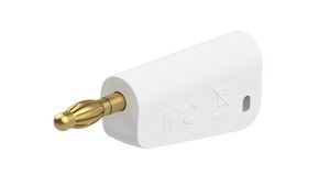 Test Plug 32A Zinc Copper / Gold-Plated White