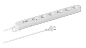 Outlet Strip LINEA PLUS 6x CH Type J (T13) Socket - CH Type J (T12) Plug White 3m