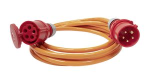 Prodlužovací kabel s víkem IP44 Polyuretan (PUR) CEE Plug - Zásuvka CEE 25m Oranžová