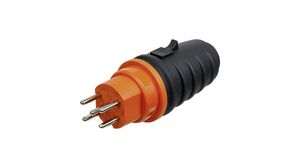 Mains Plug 10A 440V CH Type J (T15) Plug Black / Orange