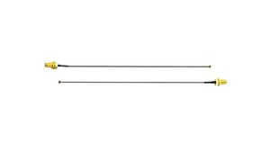 Konfektioniertes HF-Kabel, SMA Weiblich Gerade - U.FL Weiblich Abgewinkelt, 200mm, Schwarz