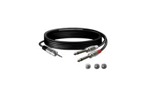 Audio Cable, Stereo, 3.5 mm Jack Plug - 2x 6.35 mm Jack Plug, 1.5m