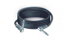 Angled Audio Cable, Mono, 6.35 mm Jack Plug - 6.35 mm Jack Plug, 1.5m