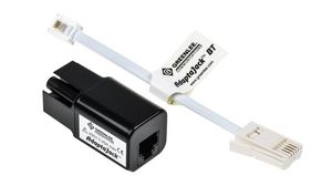 Adapter, AdaptaJack, RJ11 Socket - BT Plug, 200VDC, 250mA, Black / Grey