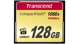 Karta pamięci, CompactFlash (CF), 128GB, 160MB/s, 120MB/s, Czarny