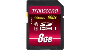 Karta pamięci, SD, 8GB, 90MB/s, Czarny