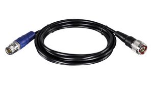 Konfektioniertes HF-Kabel, N Männlich Gerade - N Weiblich Gerade, 2m, Schwarz