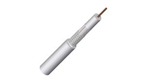 Coaxial Cable PVC 6.9mm 75Ohm Bare Copper White 100m