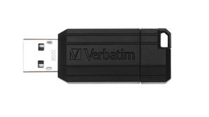 USB Stick, PinStripe, 32GB, USB 2.0, Black