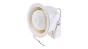 DK 133 10W White Horn Speaker, 570 4400 Hz, 8 Ohm, IP67