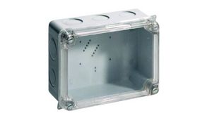 Boîte de dérivation avec couvercle transparent, 120x160x70mm, Thermoplastique