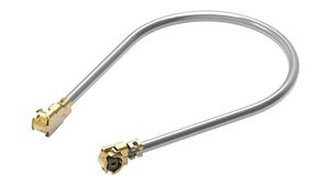 RF Cable Assembly, 1.32mm, U.FL Male Angled - U.FL Male Angled, 1m, Grey