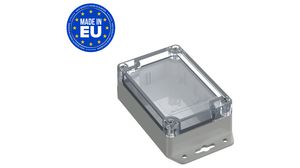 Plastic Enclosure with Clear Lid Universal 105x70x40mm Light Grey Polycarbonate IP65 / IK07
