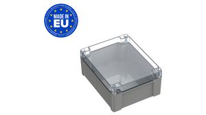 Plastic Enclosure with Clear Lid Universal 240x191x106mm Light Grey ABS / Polycarbonate IP65 / IK07
