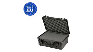 Watertight Case with Cubed Foam, 16.4l, 414x345x174mm, Polypropylene (PP), Black
