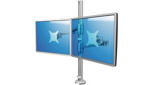 Viewlite Dual Monitor Arm 8kg 75x75 / 100x100 Silver