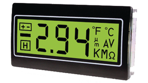 Digitální panelový měřicí přístroj 72 x 36 mm Zelená