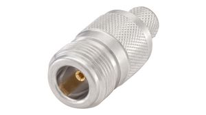 Cable socket, N straight, N-Type, Brass, Socket, Straight, 50Ohm, Crimp Terminal