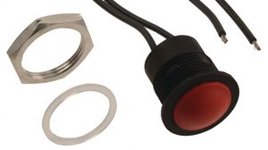Drucktaster Tastend 1 Schliesser Kabelhalterung Schwarz/Rot